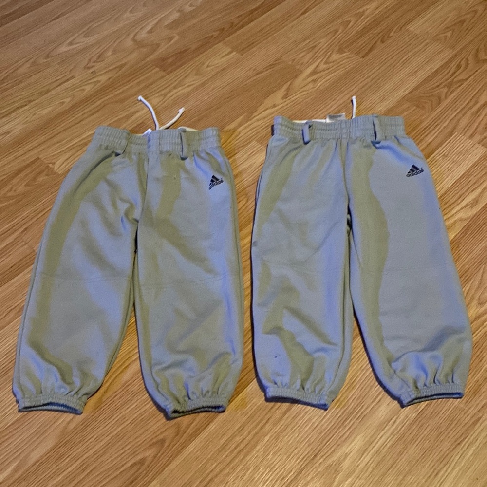 Grey adidas xs youth baseball pants